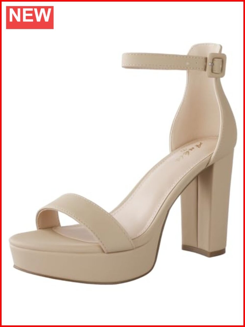 Chunky Platform Heels 4 Inch Block Heeled Sandals Open Toe Adjustable Strap